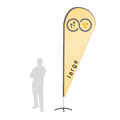 Beachflag Drop | Large (350 cm) | einseitig bedruckt