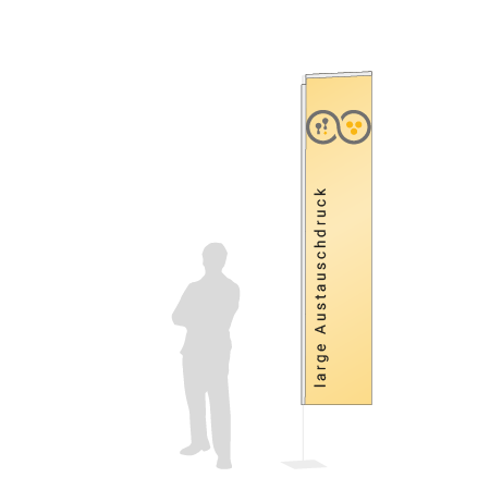 Beachflag Rechteck Austauschdruck | Large (400 cm) | einseitig bedruckt