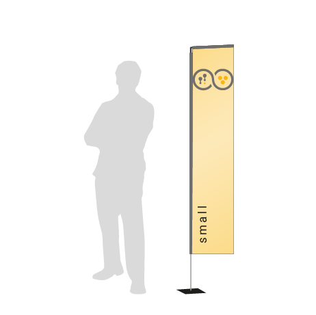 Beachflag Rechteck | Small (200 cm) | einseitig bedruckt