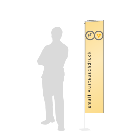 Beachflag Rechteck Austauschdruck | Small (200 cm) | einseitig bedruckt