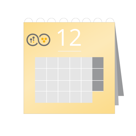 12 Blatt Wandkalender mit Deckblatt