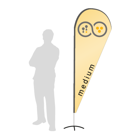 Beachflag Drop | Medium (280 cm) | einseitig bedruckt