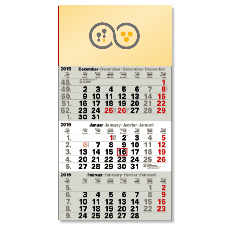 3-Monatskalender für das Folgejahr