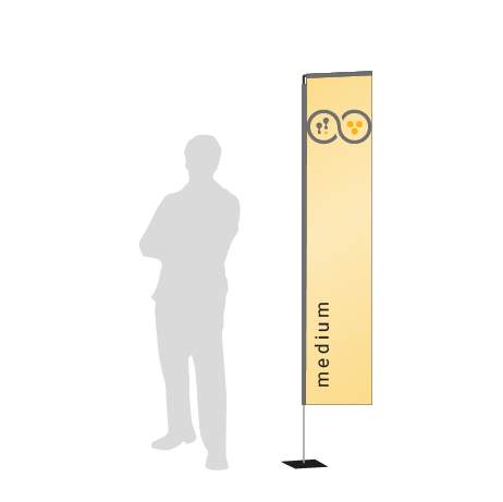 Beachflag Rechteck | Medium (300 cm) | einseitig bedruckt