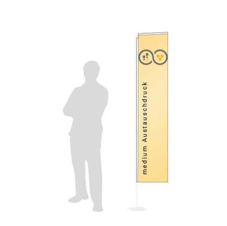 Beachflag Rechteck Austauschdruck | Medium (300 cm) | einseitig bedruckt